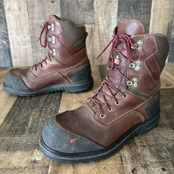 Red Wing 3524 Steel Toe Waterproof Lace Up Ankle Work Boots Mens 8 D - Picture 1 of 12